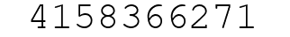 Number 4158366271.