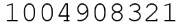 Число 1004908321.