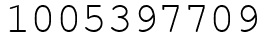 Число 1005397709.