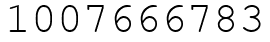 Число 1007666783.