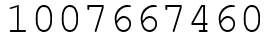 Число 1007667460.