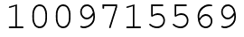 Число 1009715569.