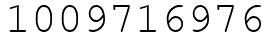 Число 1009716976.