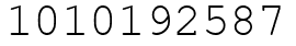 Число 1010192587.