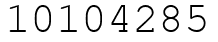 Число 10104285.