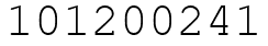 Число 101200241.
