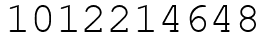 Число 1012214648.
