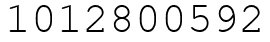Число 1012800592.