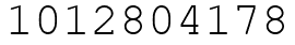 Число 1012804178.