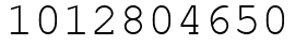 Число 1012804650.