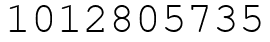 Число 1012805735.