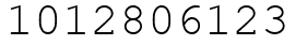 Число 1012806123.