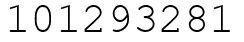 Число 101293281.