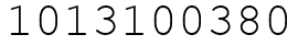 Число 1013100380.