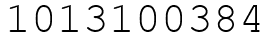 Число 1013100384.