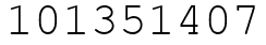 Число 101351407.