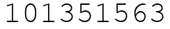 Число 101351563.