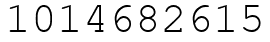 Число 1014682615.