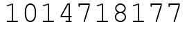 Число 1014718177.