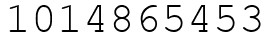 Число 1014865453.