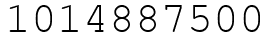 Число 1014887500.