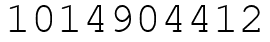 Число 1014904412.