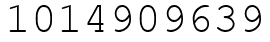 Число 1014909639.