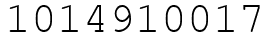 Число 1014910017.