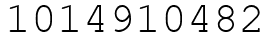 Число 1014910482.