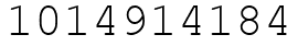 Число 1014914184.