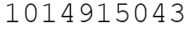 Число 1014915043.