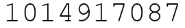Число 1014917087.