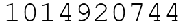 Число 1014920744.