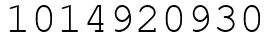 Число 1014920930.