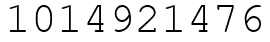 Число 1014921476.