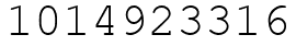 Число 1014923316.