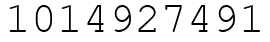 Число 1014927491.