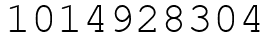 Число 1014928304.