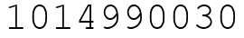 Число 1014990030.