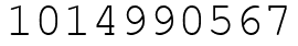 Число 1014990567.