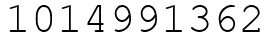 Число 1014991362.