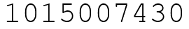 Число 1015007430.