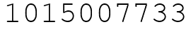 Число 1015007733.