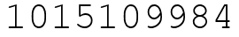 Число 1015109984.