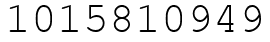 Число 1015810949.