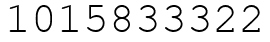 Число 1015833322.