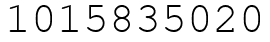 Число 1015835020.