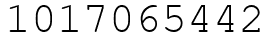 Число 1017065442.