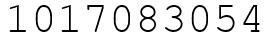 Число 1017083054.