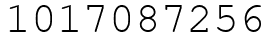 Число 1017087256.